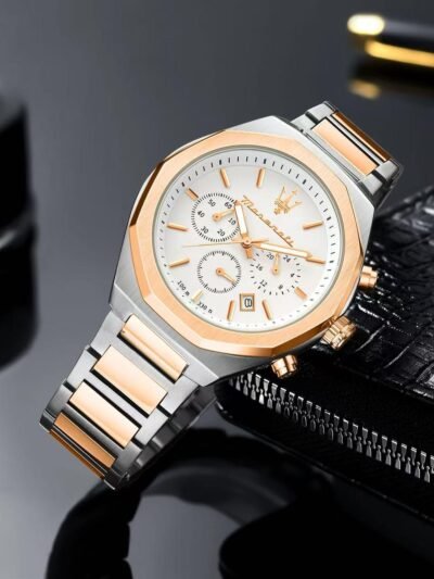 MASerati stile white dial