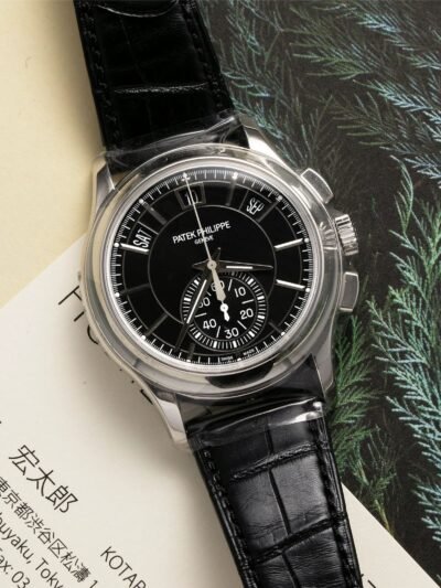 PATek Phillipe Annual Calender Chronograph Black Silver Premium Automatic