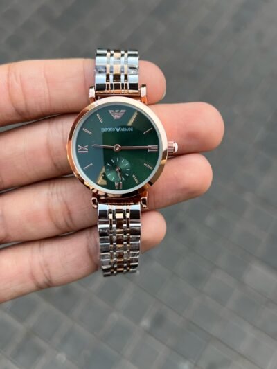 EMPorio Armani Women Two Tone Green Dial Roman 💚