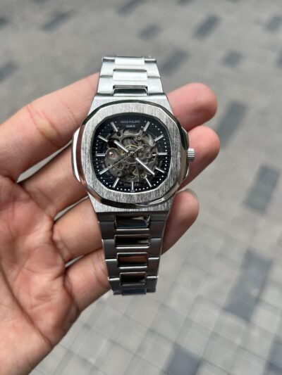 PATek Phillipe Nautilus Automatic Silver Black