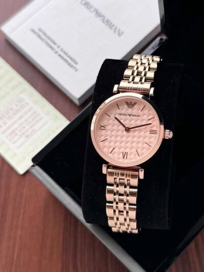 EMPorio armani classic pink dial
